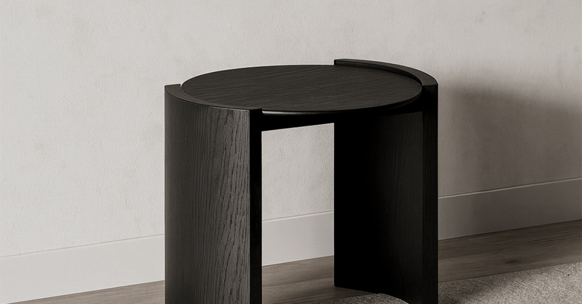 Luma, Side Table, Black Oak - Living