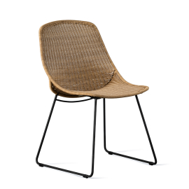 Anna, Outdoor Dining Chair, Graphite-Natural