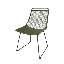 Kim, Outdoor Dining Chair, Graphite-Moss Green
