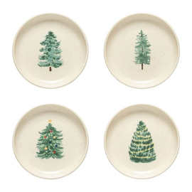 Casafina, Pacifica Appetizer Plates, Christmas Tree, Set of 4