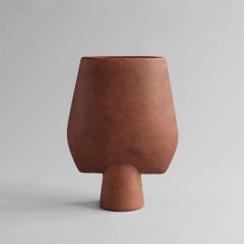 Sphere Vase Square, Big, Terracotta