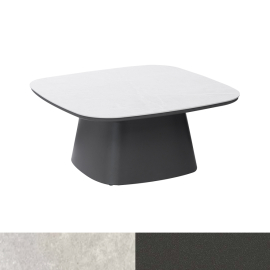 5540H, Outdoor Coffee Table, Black-White Travertino Romano