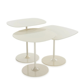 Thierry, Outdoor Coffee Tables, Set of 3, White