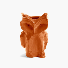 After Midnight, Marni, Owl Vase, Small, Orange