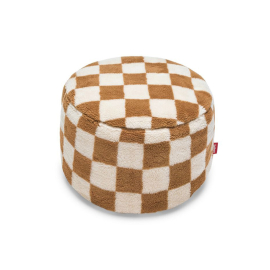 Point Teddy Chess, Pouf, Almond-Creme