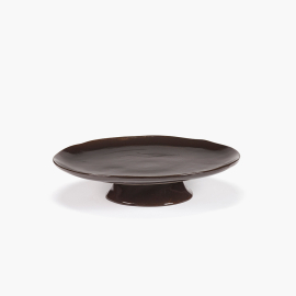 La Mere, Plate on Foot, Large, Ebony