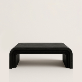 Beetle Round, Coffee Table, Black Oak