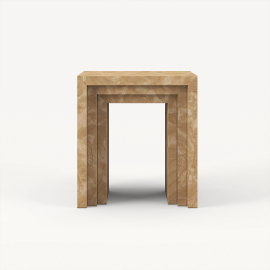 Beetle Rectangular, Side Table, Ash Burl