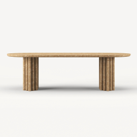 Friesan, Oval Dining Table, Ash Burl