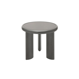 Osei, Side Table, Dark Grey High Gloss