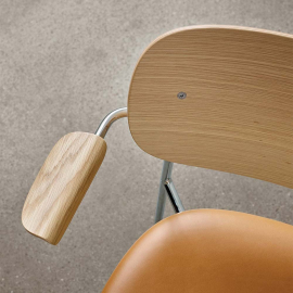 Co, Dining Chair with Armrest, Upholstered Seat