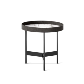 Selene, Side Table, Jazz White-Black Oak