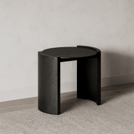 Luma, Side Table, Black Oak