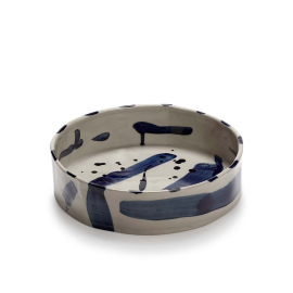 Sophia, Serving Plate, Round, Blu- Beige