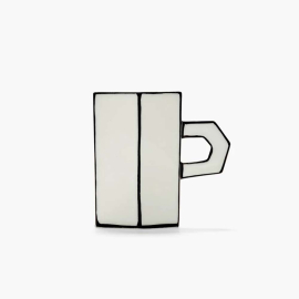 Carte Blanche, Double Espresso Cup, White-Black