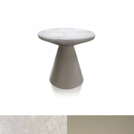 Marrakech, Outdoor Side Table, Sand-White Travertino Romano