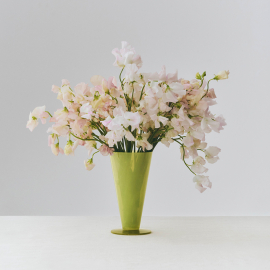 Conical, Vase, Small, Light Green-Dark Lime