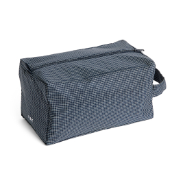 Grid, Wash Bag, Medium, Dark Blue