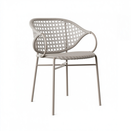 Cairo, Outdoor Dining Chair, Platinum