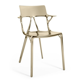 A.I. Metal, Dining Chair, Bronze