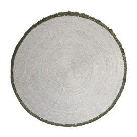 K-Lim, Rug, Grey-Green Fringe, DIA250