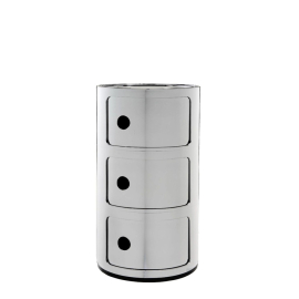Componibili Metal, Modular Elements, Chrome, 58.5 cm
