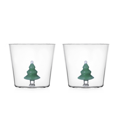 White Bear and Wish Tree, Tumbler, Matt Green, Set of 2