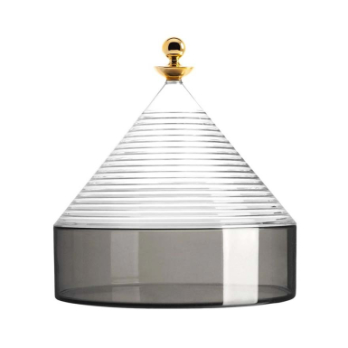 Trullo, Table Container, Crystal-Smoke