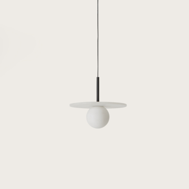 Miro, Pendant Lamp, Matt Black-Alabaster