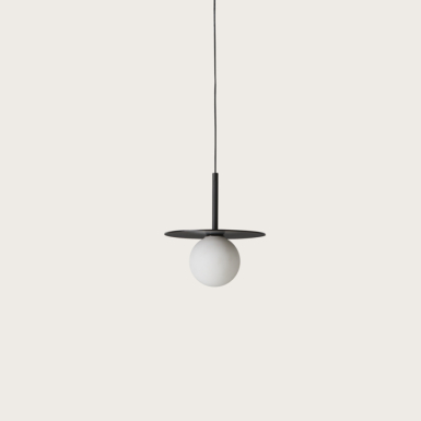 Miro, Pendant Lamp, Matt Black Striped Metal