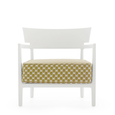 Cara, Outdoor Lounge Chair, Obi Check Yellow