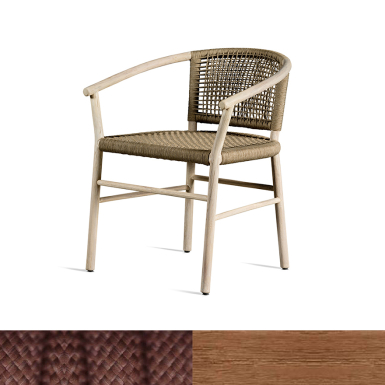 Icon, Outdoor Dining Chair, Honey Teak-Brique