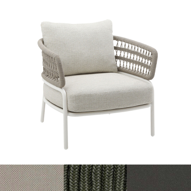 Ibiza, Outdoor Lounge Chair, Black-Green-Beige