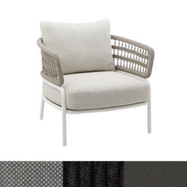 Ibiza, Outdoor Lounge Chair, Black-Grey