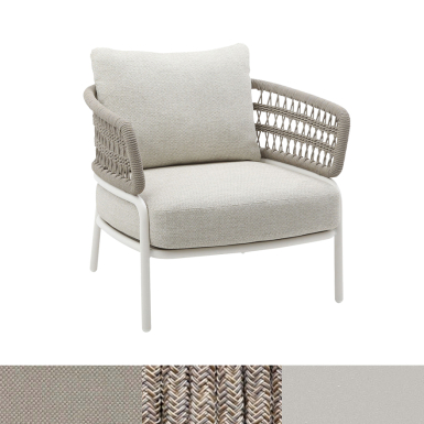 Ibiza, Outdoor Lounge Chair, Olive Grey-Honey-Beige