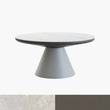 Marrakech, Outdoor Coffee Table, Taupe-White Travertino Romano