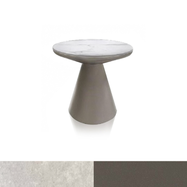 Marrakech, Outdoor Side Table, Taupe-White Travertino Romano