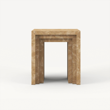 Beetle Rectangular, Side Table, Ash Burl