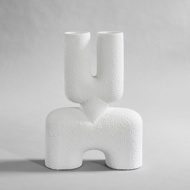 Cobra, Double Vase, Medio, Bubble White
