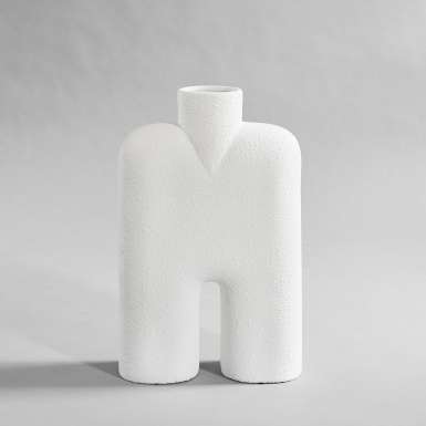 Cobra, Vase, Tall, Medio, Bubble White