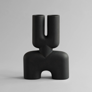 Cobra, Double Vase, Medio, Coffee