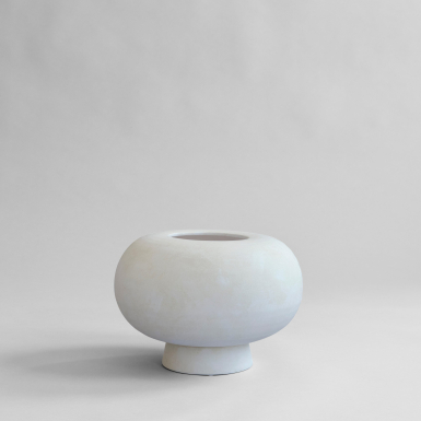 Kabrin, Vase, Fat, Bone White