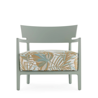 Cara Mat, Outdoor Lounge Chair, Liberty Chile Palm, Green