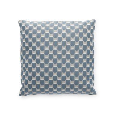 Liberty Obi Check, Outdoor Cushion, Blue, Square