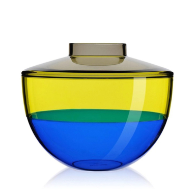 Shibuya, Vase, Grey-Yellow-Blue