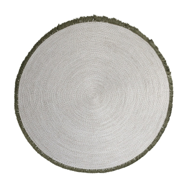 K-Lim, Rug, Grey-Green Fringe, DIA250