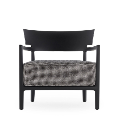 Cara Mat, Lounge Chair, Black-Black Beige