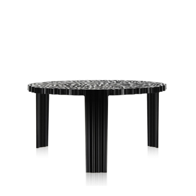 T-Table, Outdoor Coffee Table, Black, H28 cm