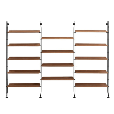 Adam Wood, Bookcase, Dark Wood-Black
