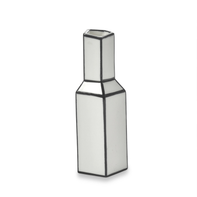 Carte Blanche, Vase, Large, White-Black